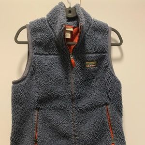 LLBean women’s mountain pile fleece vest